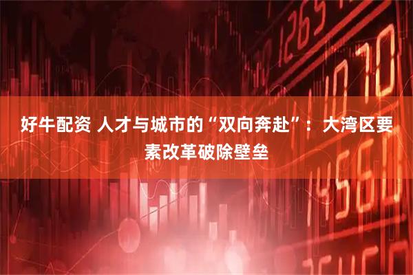 好牛配资 人才与城市的“双向奔赴”:大湾区要素改革破除壁垒