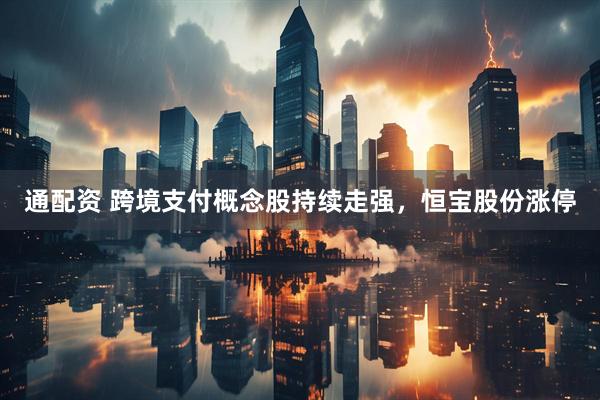 通配资 跨境支付概念股持续走强,恒宝股份涨停